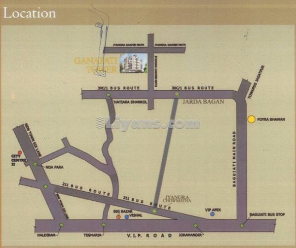 Location Map of Ganapati Tower